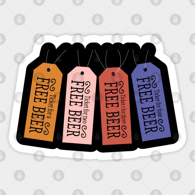 Free Beer Ticket Sticker by BC- One- Shop